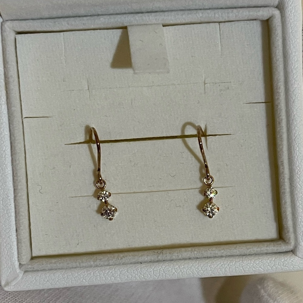 cute 10k solid japan gold dangling earrings - Picture 9 of 9